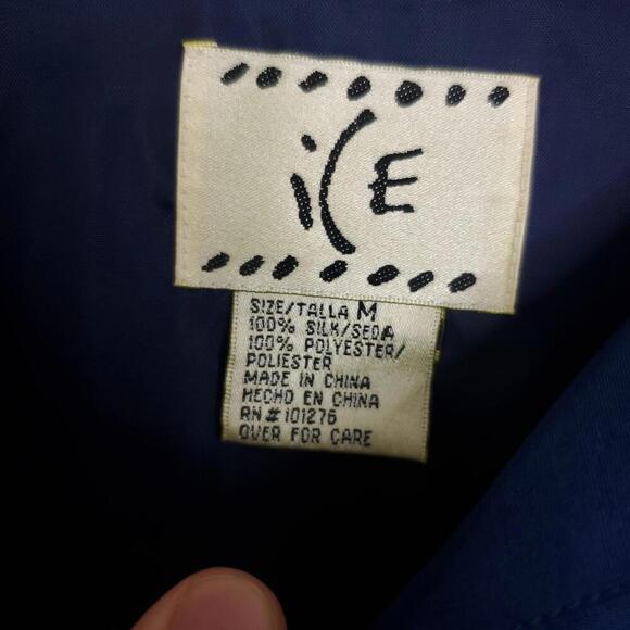 Vintage Jacket Womens M Silk Sequin Embroidered Florals Mature Formal Event ICE - Picture 6 of 9